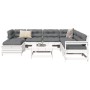 Gartensofa-Set 8-teilig aus massivem weißem Kiefernholz von vidaXL, Gartensets - Ref: Foro24-3250597, Preis: 542,15 €, Rabatt: %