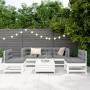 Gartensofa-Set 6-teilig aus massivem weißem Kiefernholz von vidaXL, Gartensets - Ref: Foro24-3250721, Preis: 416,36 €, Rabatt: %