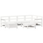 Gartensofa-Set 7-teilig aus massivem weißem Kiefernholz von vidaXL, Gartensets - Ref: Foro24-3250957, Preis: 491,79 €, Rabatt: %