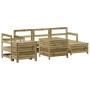 Gartensofa-Set 7-teilig aus imprägniertem Kiefernholz von vidaXL, Gartensets - Ref: Foro24-3250555, Preis: 471,71 €, Rabatt: %