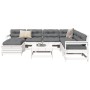 Gartensofa-Set 8-teilig aus massivem weißem Kiefernholz von vidaXL, Gartensets - Ref: Foro24-3250581, Preis: 568,46 €, Rabatt: %