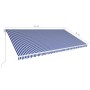 Toldo automático retráctil azul y blanco 600x300 cm de vidaXL, Toldos - Ref: Foro24-3051204, Precio: 691,60 €, Descuento: %