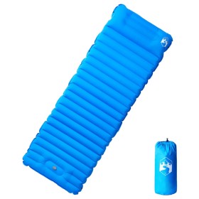 Colchón de camping autoinflable con almohada 1 persona azul de vidaXL, Colchones de aire - Ref: Foro24-4007120, Precio: 51,67...