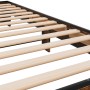 Engineered wood bed frame metal smoke oak 75x190 cm by vidaXL, Beds and slatted bases - Ref: Foro24-845879, Price: 82,04 €, D...