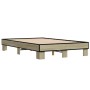 Estructura cama madera ingeniería metal roble Sonoma 140x190 cm de vidaXL, Camas y somieres - Ref: Foro24-845898, Precio: 104...