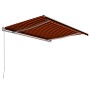 Orange and brown retractable manual awning 450x300 cm by vidaXL, Awnings - Ref: Foro24-3051219, Price: 370,96 €, Discount: %