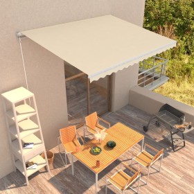 Cream-colored manual retractable awning 400x300 cm by vidaXL, Awnings - Ref: Foro24-3051213, Price: 295,99 €, Discount: %