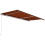 Toldo manual retráctil naranja y marrón 600x300 cm de vidaXL, Toldos - Ref: Foro24-3051227, Precio: 520,70 €, Descuento: %