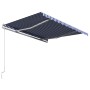 Blue and white automatic retractable awning 350x250 cm by vidaXL, Awnings - Ref: Foro24-3051228, Price: 407,01 €, Discount: %