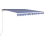 Blue and white retractable manual awning 350x250 cm by vidaXL, Awnings - Ref: Foro24-3051209, Price: 239,42 €, Discount: %