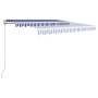 Blue and white retractable manual awning 350x250 cm by vidaXL, Awnings - Ref: Foro24-3051209, Price: 239,42 €, Discount: %