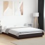 Estructura cama con luces LED madera ingeniería negro 135x190cm de vidaXL, Camas y somieres - Ref: Foro24-3281134, Precio: 18...