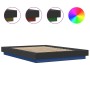 Estructura cama con luces LED madera ingeniería negro 135x190cm de vidaXL, Camas y somieres - Ref: Foro24-3281134, Precio: 18...