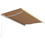 Toldo manual retráctil amarillo y blanco 400x300 cm de vidaXL, Toldos - Ref: Foro24-3051214, Precio: 296,95 €, Descuento: %