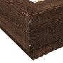 Oak brown engineered wood bed frame 135x190 cm by vidaXL, Beds and slatted bases - Ref: Foro24-3281230, Price: 159,62 €, Disc...