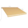 Gelb-weiße einziehbare manuelle Markise 400x300 cm von vidaXL, Markisen - Ref: Foro24-3051214, Preis: 296,95 €, Rabatt: %