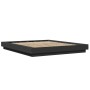 Estructura de cama madera de ingeniería negra 160x200 cm de vidaXL, Camas y somieres - Ref: Foro24-3281176, Precio: 164,49 €,...