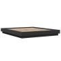 Estructura de cama madera de ingeniería negra 150x200 cm de vidaXL, Camas y somieres - Ref: Foro24-3281183, Precio: 160,29 €,...