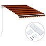 Toldo retráctil automático naranja y marrón 350x250 cm de vidaXL, Toldos - Ref: Foro24-3051230, Precio: 398,16 €, Descuento: %