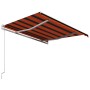 Toldo retráctil automático naranja y marrón 350x250 cm de vidaXL, Toldos - Ref: Foro24-3051230, Precio: 398,16 €, Descuento: %