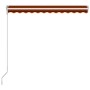 Toldo retráctil automático naranja y marrón 350x250 cm de vidaXL, Toldos - Ref: Foro24-3051230, Precio: 398,16 €, Descuento: %