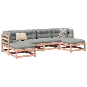 6-piece garden sofa set with Douglas fir wood cushions by vidaXL, Garden sets - Ref: Foro24-3295820, Price: 543,22 €, Discoun...