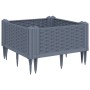 Planter with pegs PP gray 42.5x42.5x28.5 cm by vidaXL, Pots and planters - Ref: Foro24-368004, Price: 21,99 €, Discount: %