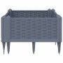 Planter with pegs PP gray 42.5x42.5x28.5 cm by vidaXL, Pots and planters - Ref: Foro24-368004, Price: 21,99 €, Discount: %