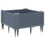 Planter with pegs PP gray 42.5x42.5x28.5 cm by vidaXL, Pots and planters - Ref: Foro24-368004, Price: 21,99 €, Discount: %