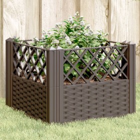 Jardinera con clavijas PP marrón 43,5x43,5x43,5 cm de vidaXL, Maceteros y jardineras - Ref: Foro24-368006, Precio: 31,99 €, D...