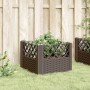 Planter with pegs PP brown 43.5x43.5x43.5 cm by vidaXL, Pots and planters - Ref: Foro24-368006, Price: 31,25 €, Discount: %