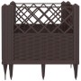 Planter with pegs PP brown 43.5x43.5x43.5 cm by vidaXL, Pots and planters - Ref: Foro24-368006, Price: 31,25 €, Discount: %