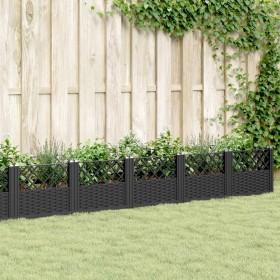 Planter with pegs PP black 363.5x43.5x43.5 cm by vidaXL, Pots and planters - Ref: Foro24-368027, Price: 116,99 €, Discount: %