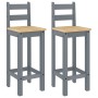 High stools 2 pcs solid gray pine wood by vidaXL, Furniture sets for kitchens and dining rooms - Ref: Foro24-4005694, Price: ...