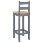 High stools 2 pcs solid gray pine wood by vidaXL, Furniture sets for kitchens and dining rooms - Ref: Foro24-4005694, Price: ...