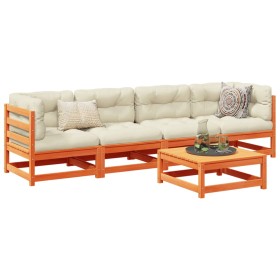 Garden sofa set 5 pieces solid pine wood wax brown by vidaXL, Garden sets - Ref: Foro24-3299280, Price: 305,99 €, Discount: %