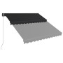 Manual retractable awning with anthracite gray LED 300x250 cm by vidaXL, Awnings - Ref: Foro24-3051243, Price: 254,39 €, Disc...