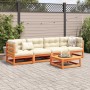 Garden sofa set 5 pieces solid pine wood wax brown by vidaXL, Garden sets - Ref: Foro24-3299280, Price: 305,23 €, Discount: %