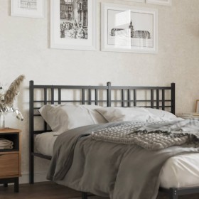 Black metal headboard 150 cm by vidaXL, Headboards and footboards - Ref: Foro24-376358, Price: 47,23 €, Discount: %