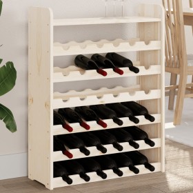 Wine rack with solid pine wood top board 67.5x25x87 cm by vidaXL, Wine racks - Ref: Foro24-4007560, Price: 53,99 €, Discount: %