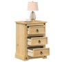 Corona bedside table solid pine wood 45x35x64 cm by vidaXL, Nightstands - Ref: Foro24-4005656, Price: 79,21 €, Discount: %