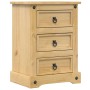 Corona bedside table solid pine wood 45x35x64 cm by vidaXL, Nightstands - Ref: Foro24-4005656, Price: 79,21 €, Discount: %