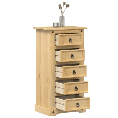 Corona bedside table solid pine wood 53x39x103 cm by vidaXL, Nightstands - Ref: Foro24-4005661, Price: 125,50 €, Discount: %