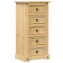 Corona bedside table solid pine wood 53x39x103 cm by vidaXL, Nightstands - Ref: Foro24-4005661, Price: 125,50 €, Discount: %