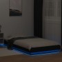 Estructura cama con luces LED madera ingeniería negro 90x190 cm de vidaXL, Camas y somieres - Ref: Foro24-3281148, Precio: 15...