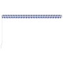 Retractable manual awning in blue and white, 500x300 cm. by vidaXL, Awnings - Ref: Foro24-3051220, Price: 368,93 €, Discount: %