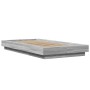 Estructura cama con luces LED madera gris Sonoma 100x200 cm de vidaXL, Camas y somieres - Ref: Foro24-3281117, Precio: 156,44...