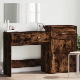 Smoked Oak Engineered Wood 3-Piece Vanity Set by vidaXL, Bedroom furniture sets - Ref: Foro24-3276522, Price: 166,53 €, Disco...