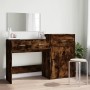 Smoked Oak Engineered Wood 3-Piece Vanity Set by vidaXL, Bedroom furniture sets - Ref: Foro24-3276522, Price: 166,53 €, Disco...