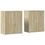 Aparador de madera de ingeniería 2 uds roble Sonoma 60x31x70 cm de vidaXL, Aparadores - Ref: Foro24-3276541, Precio: 115,41 €...